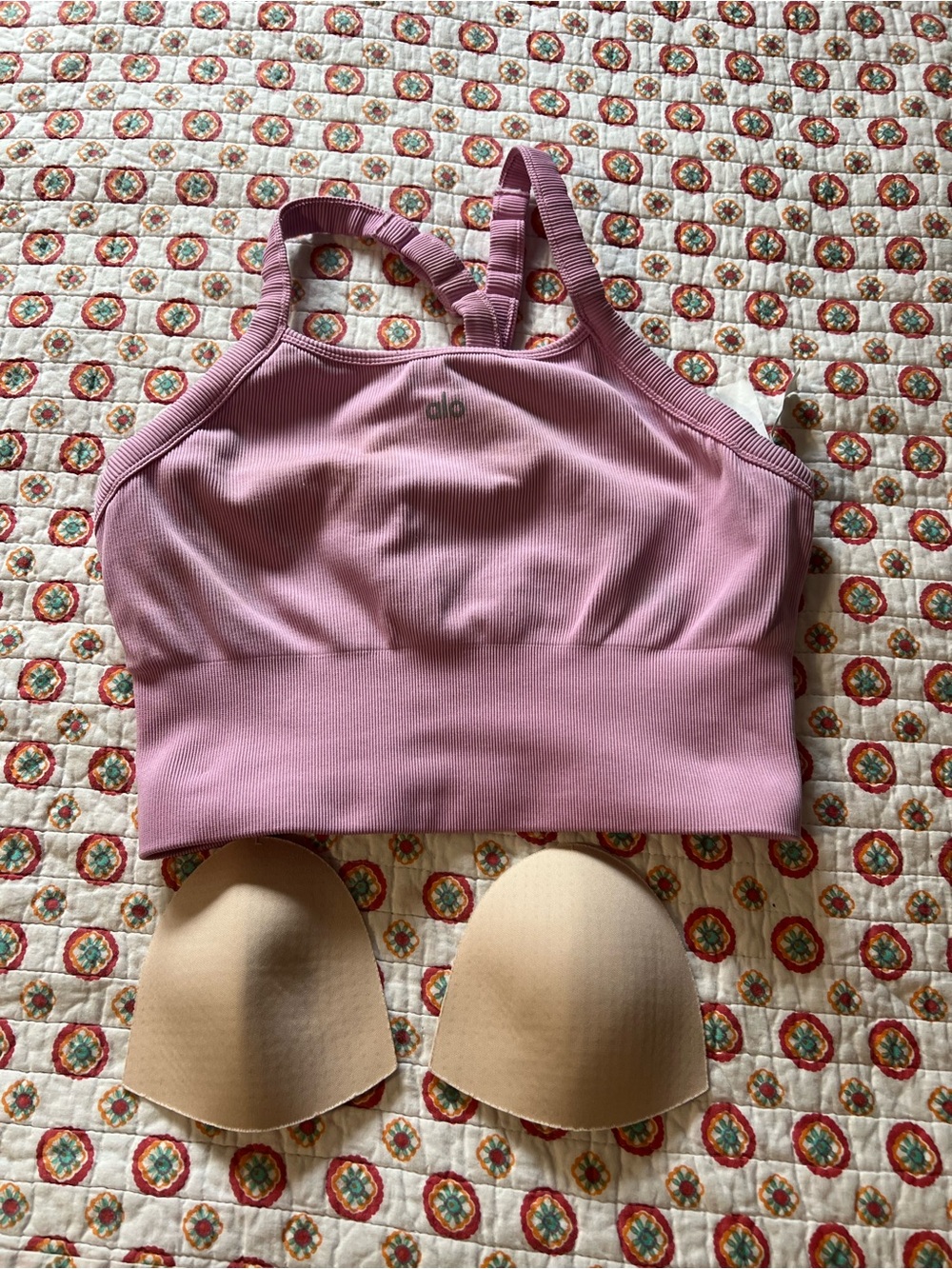 Alo Yoga Pink Muave Sports Bra Tankini size large